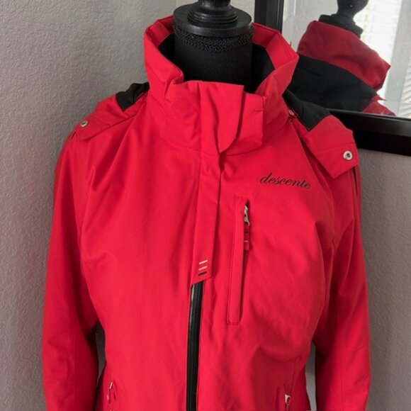 DESCENTE Mila Insulated Ski Snowboard Red Jacket Sz S/8 - Picture 7 of 16
